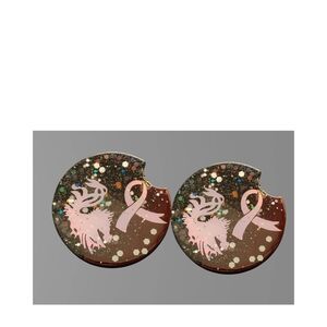 USC Gamecocks Breast Cancer Awareness Car Coasters